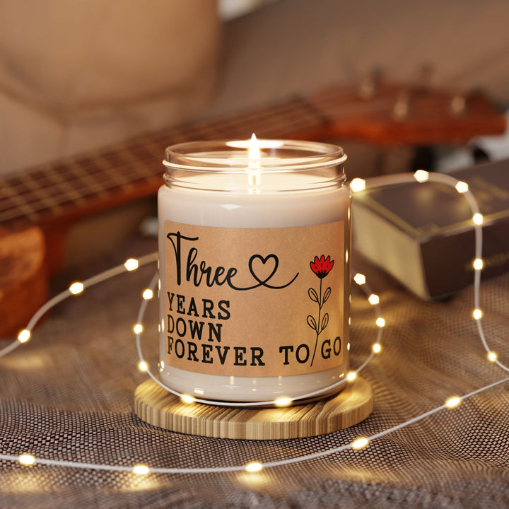 Three-Years-Down-Forever-to-go Candle
