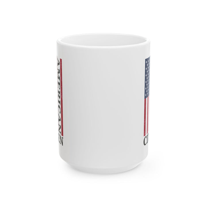 American Citizen White Mug – USA Flag Coffee Cup Patriotic Gift