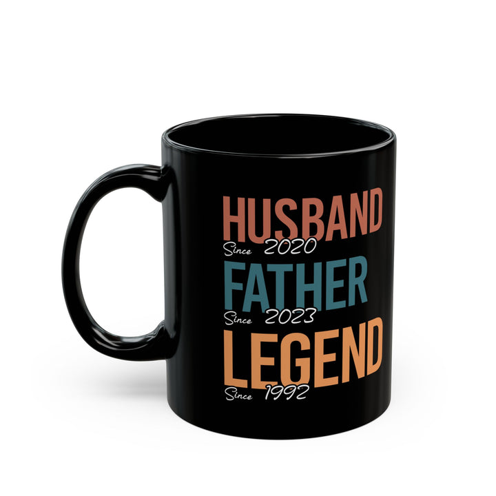 Husband Father Legend Black Mug (11oz, 15oz)