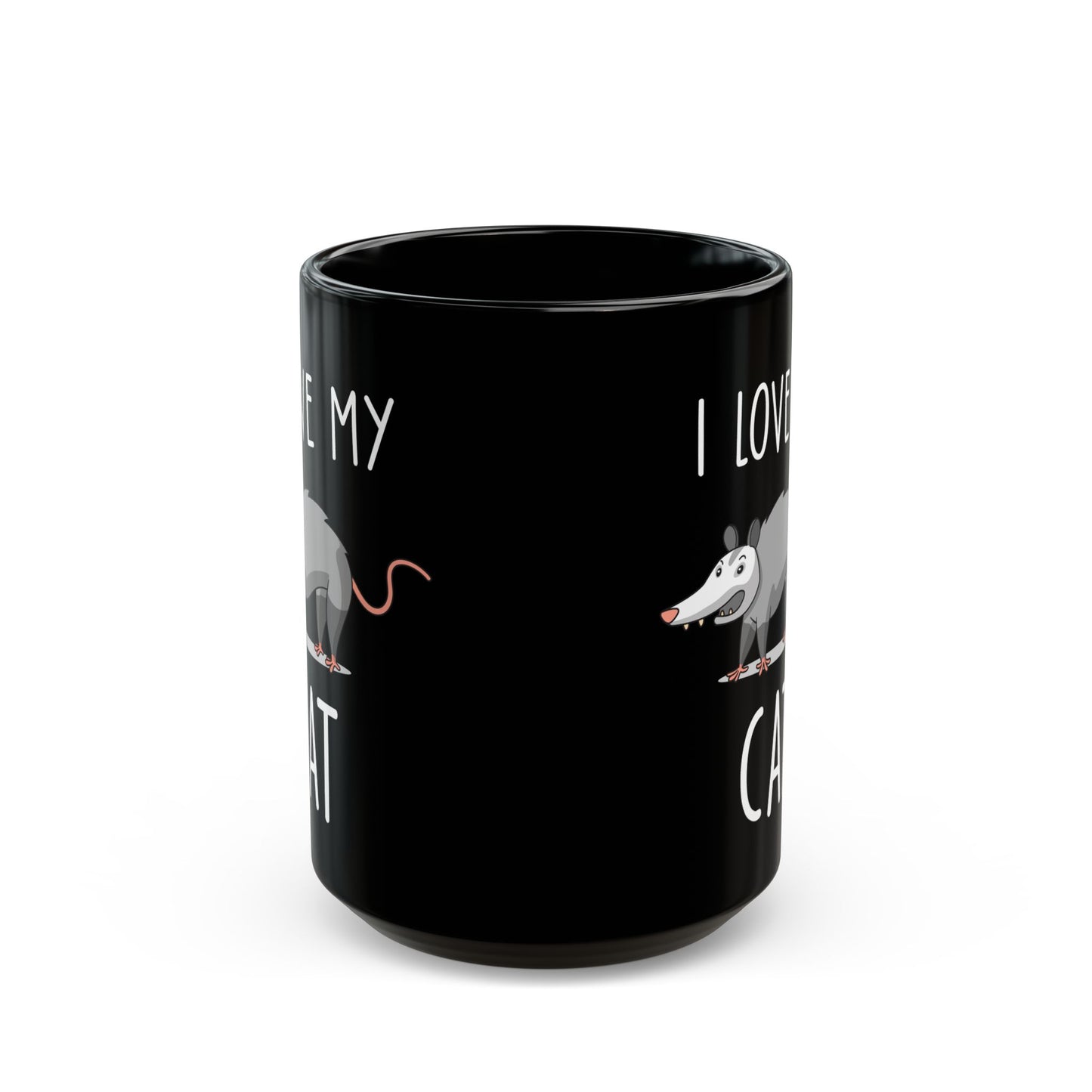 I Love My Cat Oposom, Black Mug (11oz, 15oz)