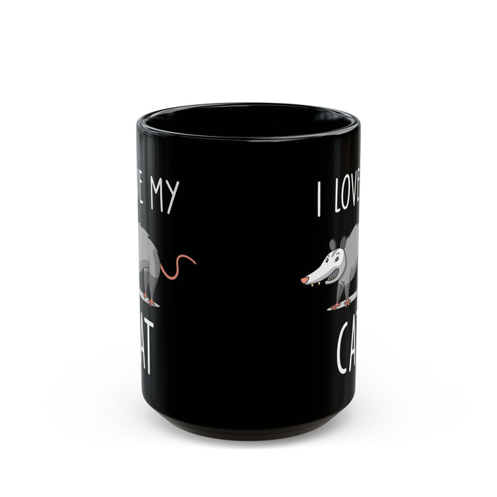 I Love My Cat Oposom, Black Mug (11oz, 15oz)