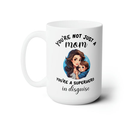 Mom Superhero Mug – Funny Mother’s Day Gift, Birthday Coffee Cup for Super Moms