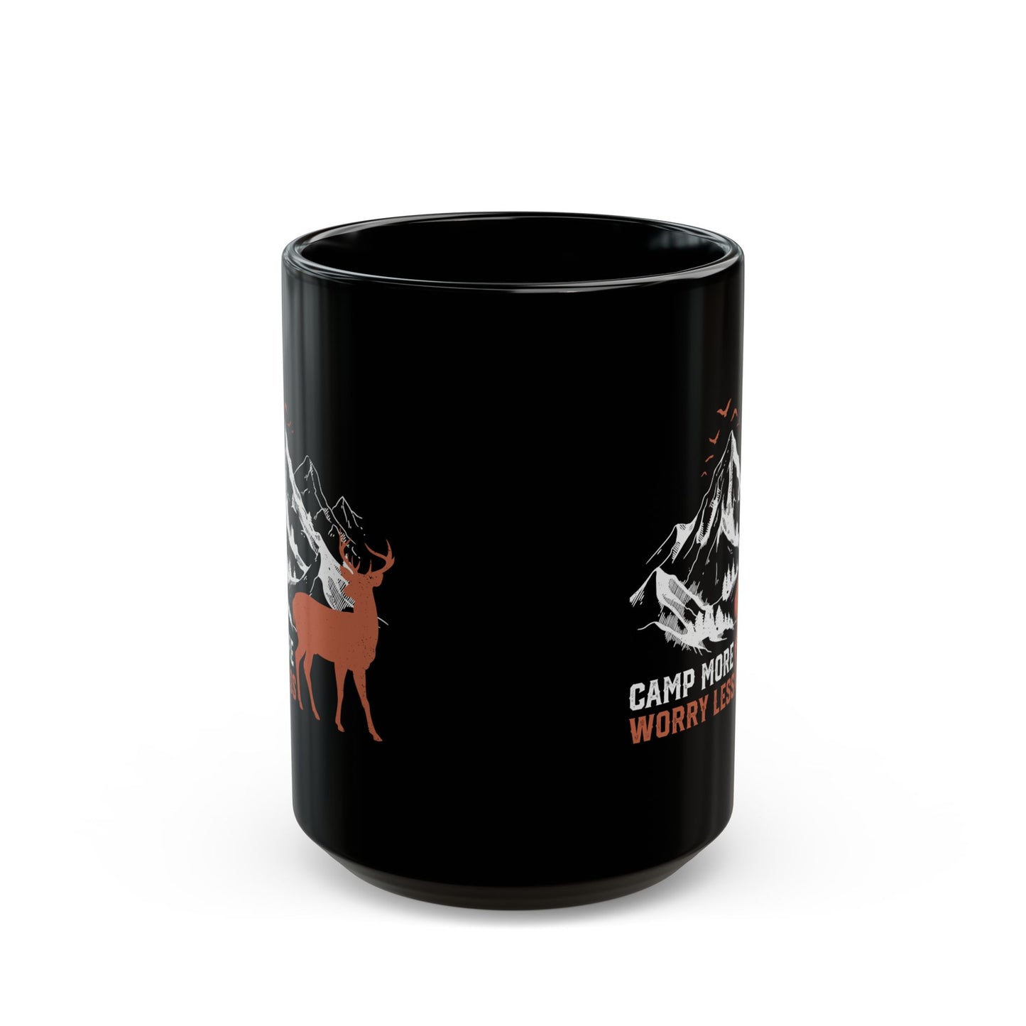 Camp More, Worry Less  Ceramic Mug, (11oz, 15oz)