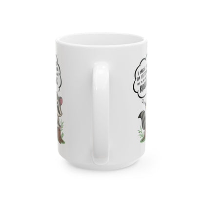 I might look like i'm listening to you v2, white Mug, (11oz, 15oz)