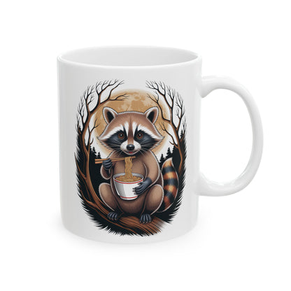 Raccoon Coffee Mug, white Mug, (11oz, 15oz)