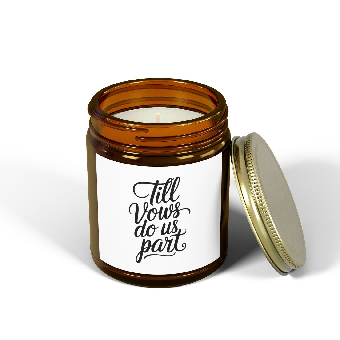 Till vows do us Scented Candles, Coconut Apricot Wax (4oz, 9oz)