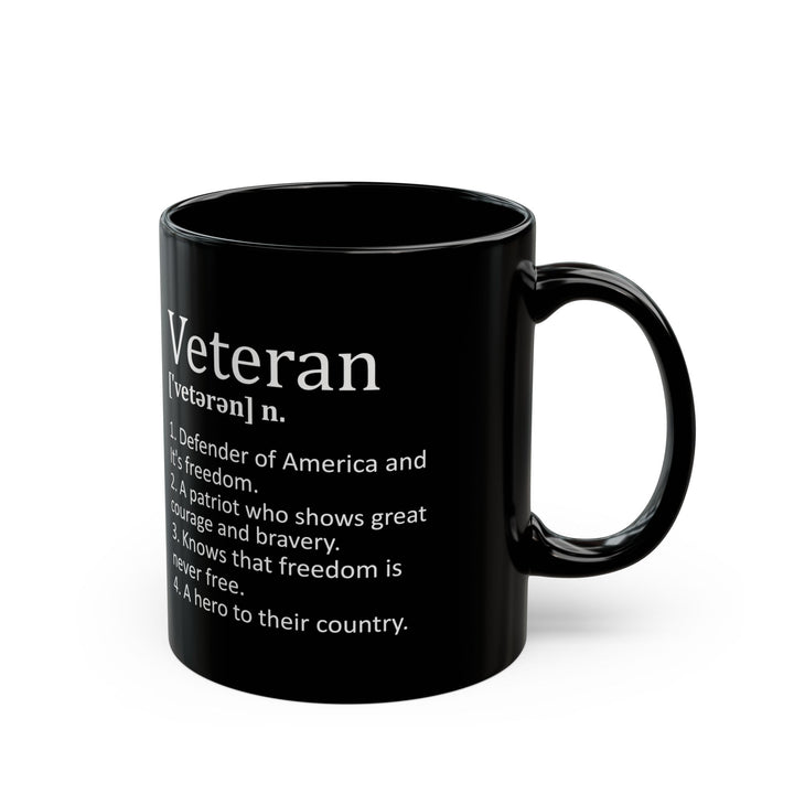 Veteran Definition Coffee Mug – Defender of Freedom Patriotic Gift for Military Veterans
