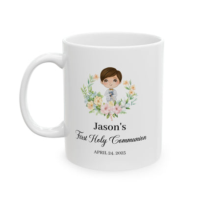 Personalized First Communion Mug for Boy – Custom Name Gift