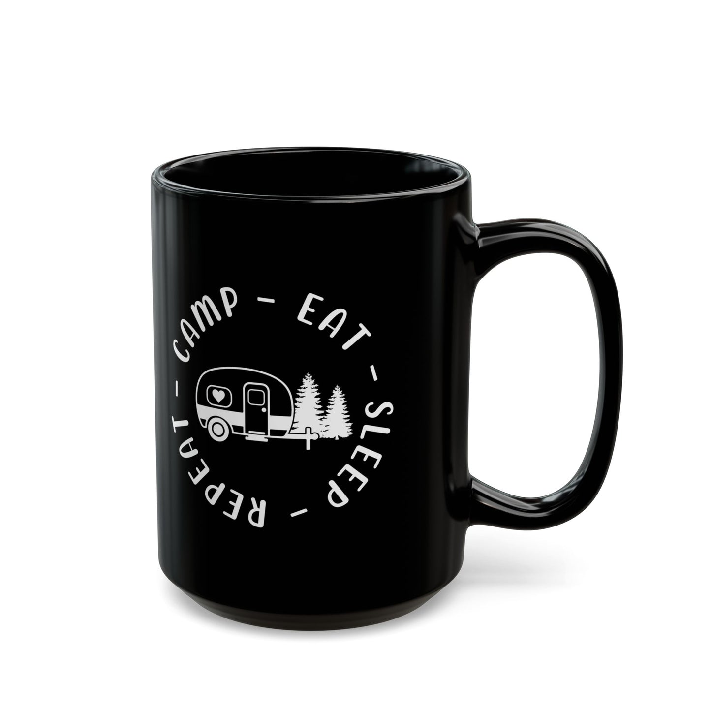 Black Minimalist Typography Design  Ceramic Mug, (11oz, 15oz)