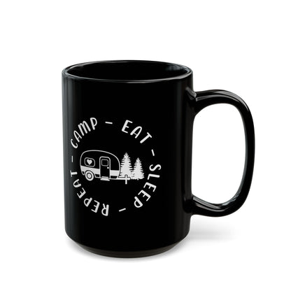 Black Minimalist Typography Design  Ceramic Mug, (11oz, 15oz)