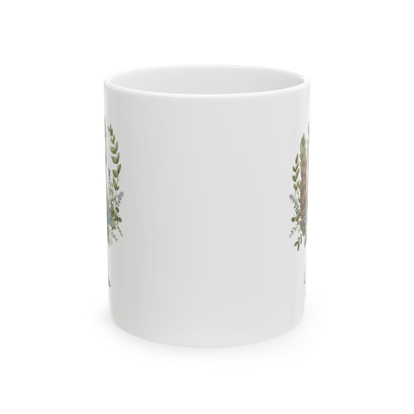 racoon custom, white Mug, (11oz, 15oz)