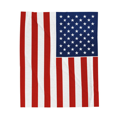 Patriotic American Flag Throw Blanket