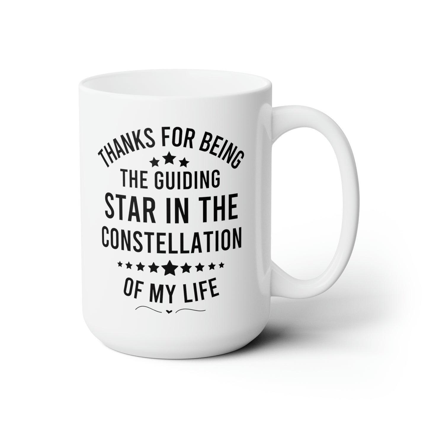 Gift for Mentor or Teacher Guiding Star White Coffee Mug Inspirational Quote Mug