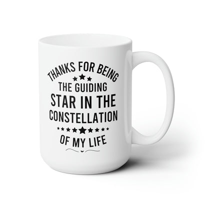 Gift for Mentor or Teacher Guiding Star White Coffee Mug Inspirational Quote Mug