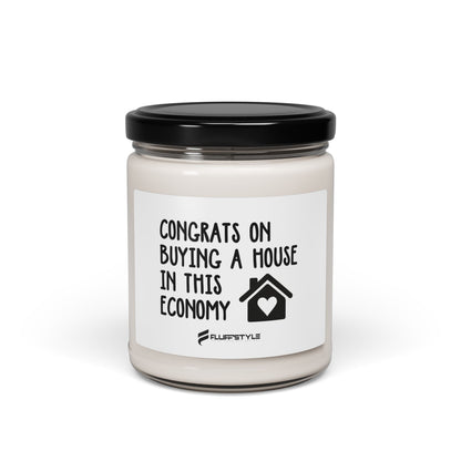Funny Housewarming Candle – Congrats on Buying a House Gift