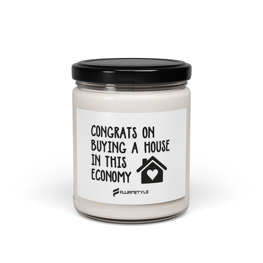 Funny Housewarming Candle – Congrats on Buying a House Gift