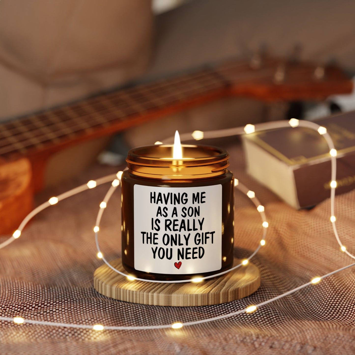 Having Me Is The Only Gift You Need Scented Soy Candle (Multi-Size, Amber Jar)