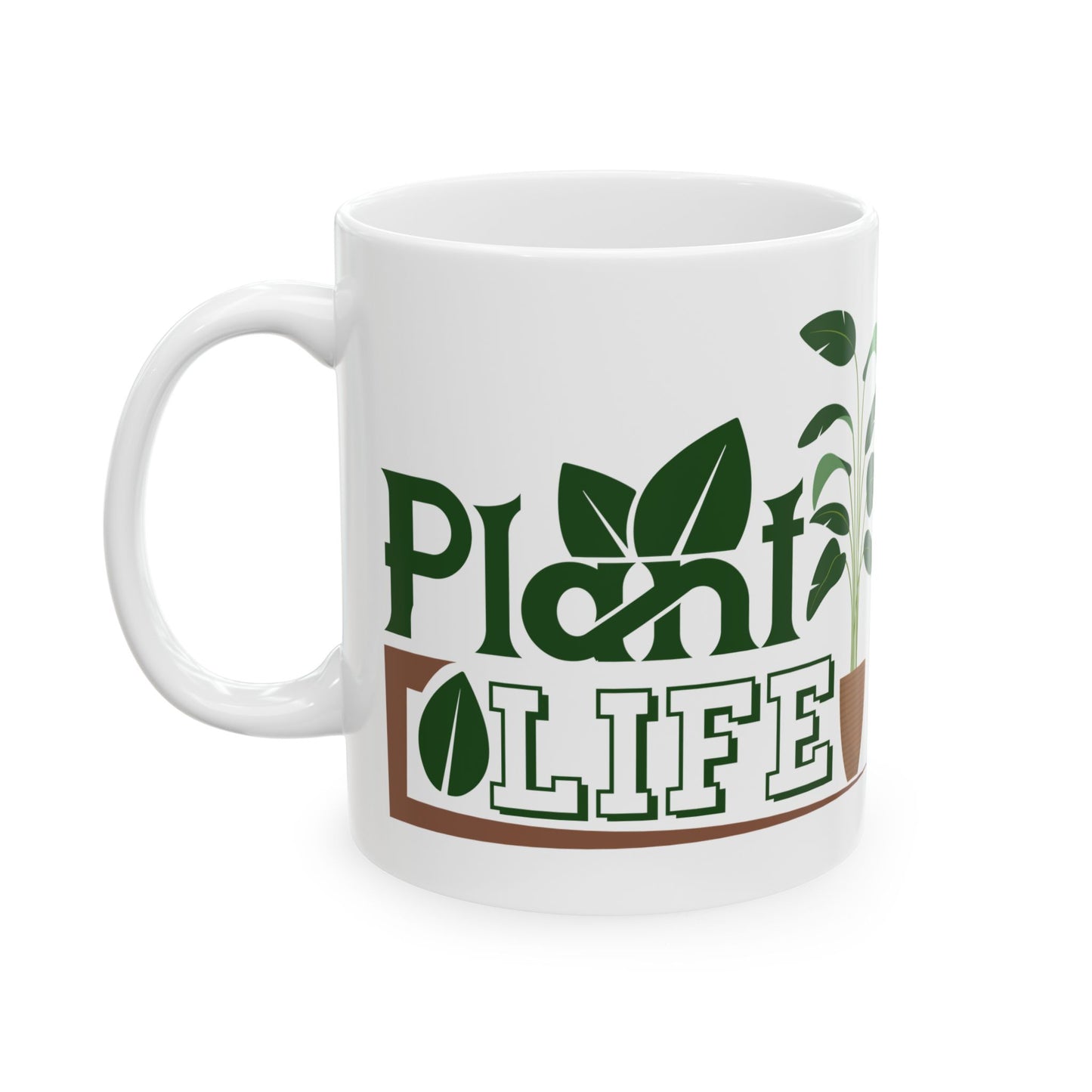 Give a Gift to a Plant Enthusiast – Plant Life Mug White Ceramic Coffee Cup for Gardeners
