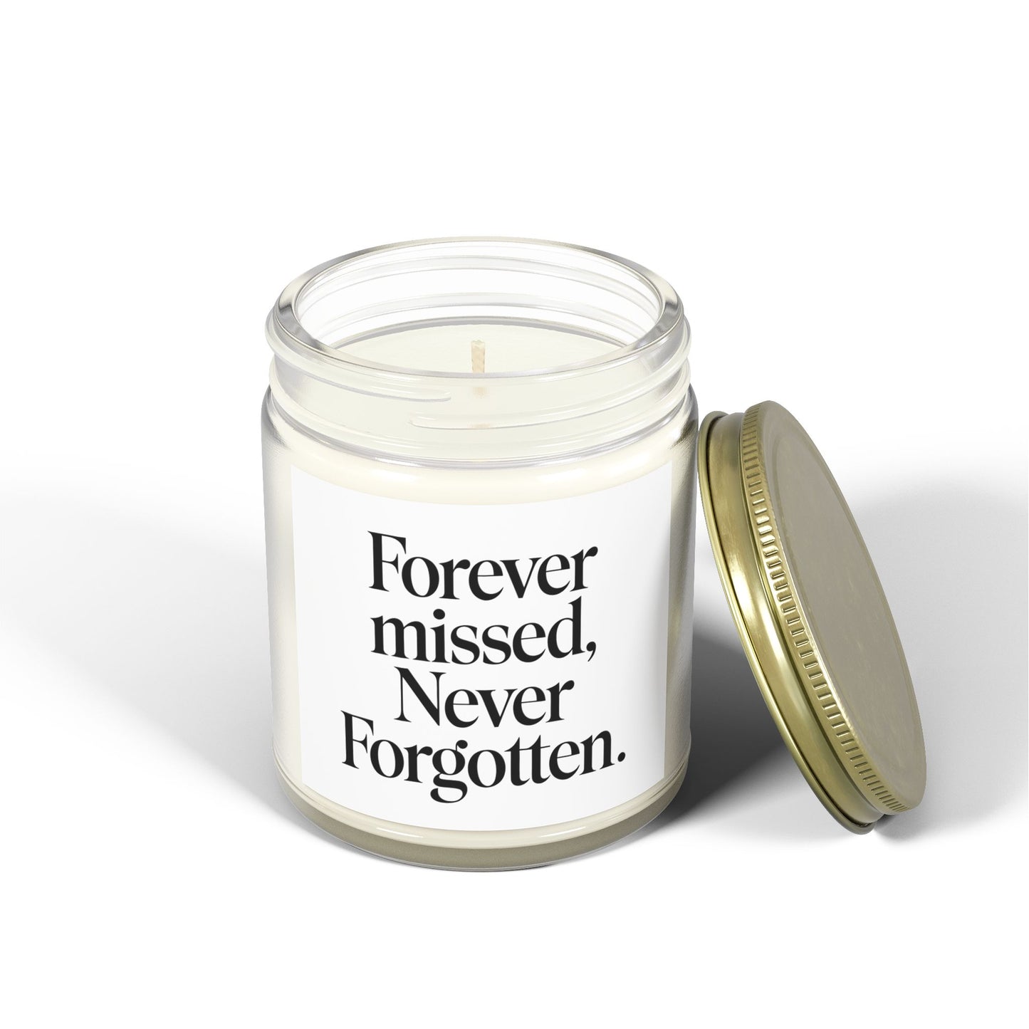 Forever Missed Never Forgotten Scented Candles, Coconut Apricot Wax (4oz, 9oz)