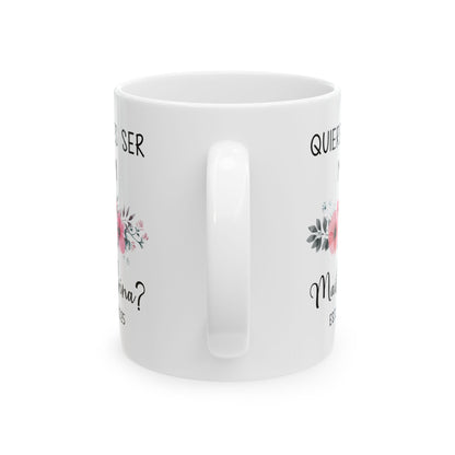 ¿Quieres Ser Mi Madrina Mug – White Godmother Proposal Gift 2025
