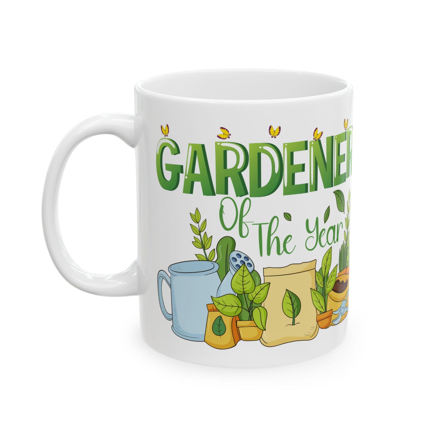 Give a Gift to a Garden Star – Gardener of the Year Mug White Ceramic Coffee Cup