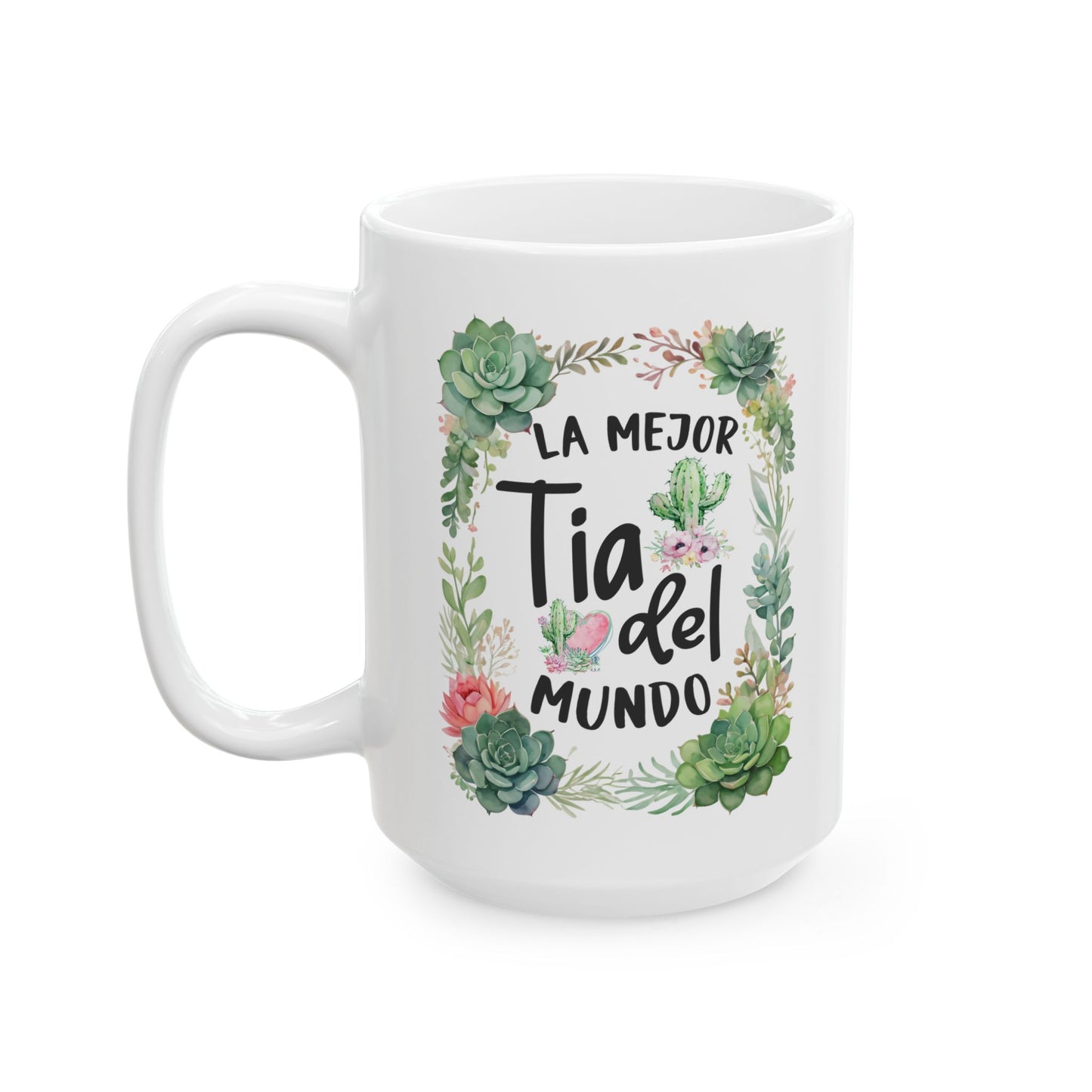 La mejor Tia del mundo White Mug, (11oz, 15oz)