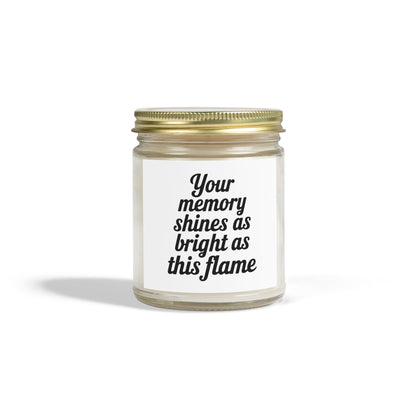 Your Memory Shine As Bright. Scented Candles, Coconut Apricot Wax (4oz, 9oz)