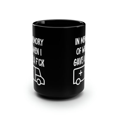In Memory of When I Gave a F*ck Funny Sarcastic Coffee Mug – Gag Gift for Friends, Coworkers, and Coffee Lovers