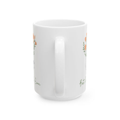 Best Couple Ever Mug – Floral Hand-Holding Illustration – Romantic Gift for Partners