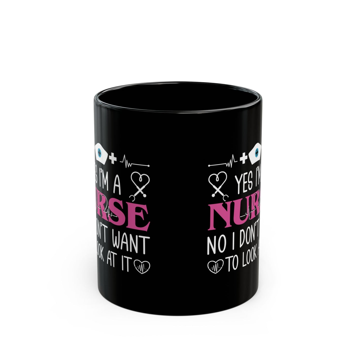 HIAMAH  ANURSE 11oz & 15oz  Black mug