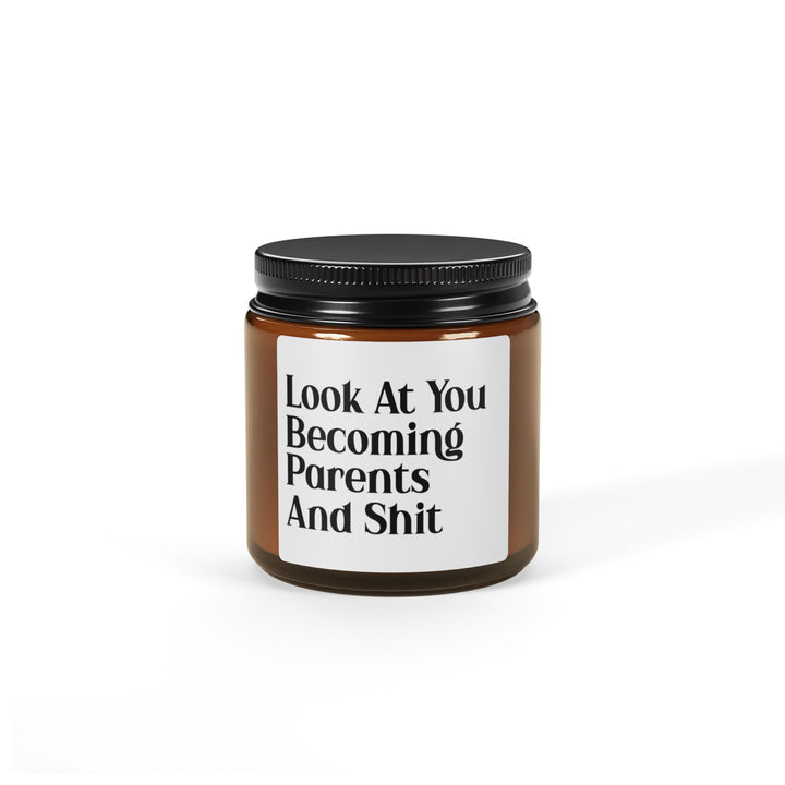 Look at You Becoming Parents and Shit Candle – Funny New Parent Gift, Pregnancy Announcement, Baby Shower Present