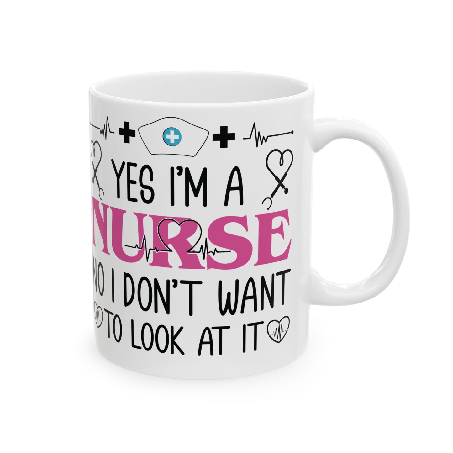 HIAMAH  ANURSE 11oz & 15oz white mug