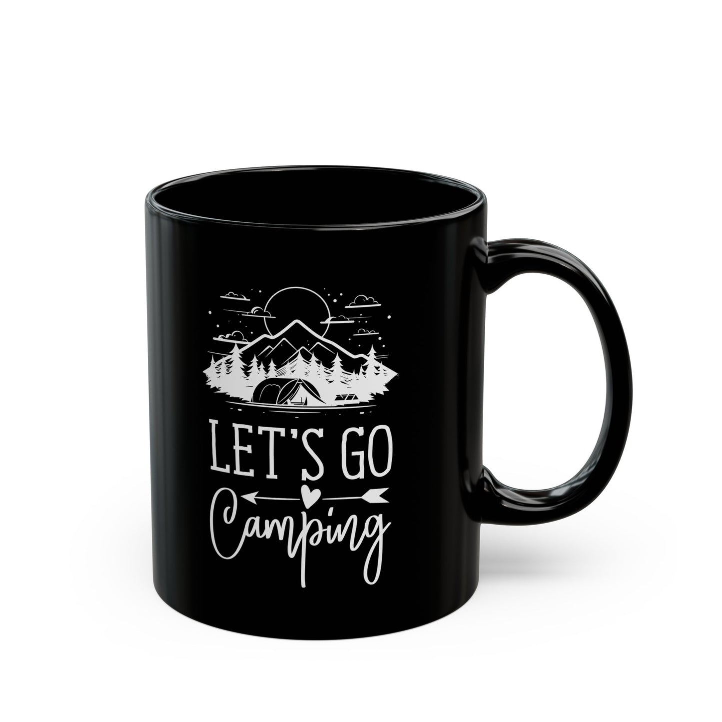 Cozy Camping Adventure Black Mug (11oz, 15oz)