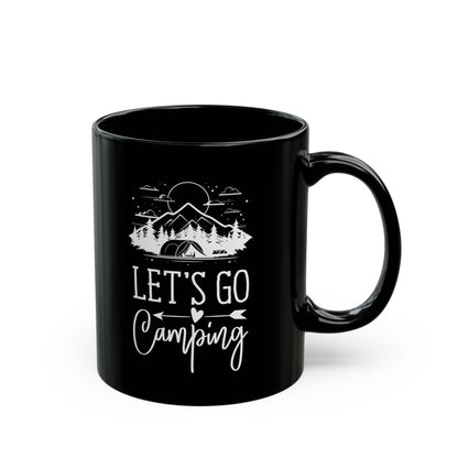 Cozy Camping Adventure Black Mug (11oz, 15oz)