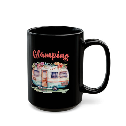 Glamping Watercolor Illustration Ceramic Mug, (11oz, 15oz)