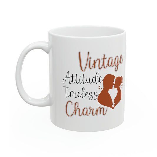 Vintage Attitude Timeless Charm Coffee Mug – Elegant Retro-Inspired Gift for Women
