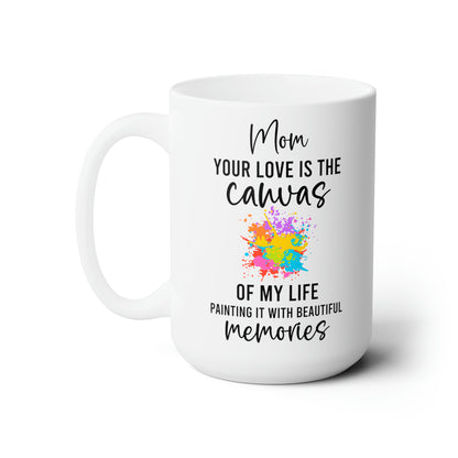 Mom, Your Love is the Canvas of My Life – White Ceramic Mug
