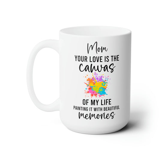 Mom, Your Love is the Canvas of My Life – White Ceramic Mug