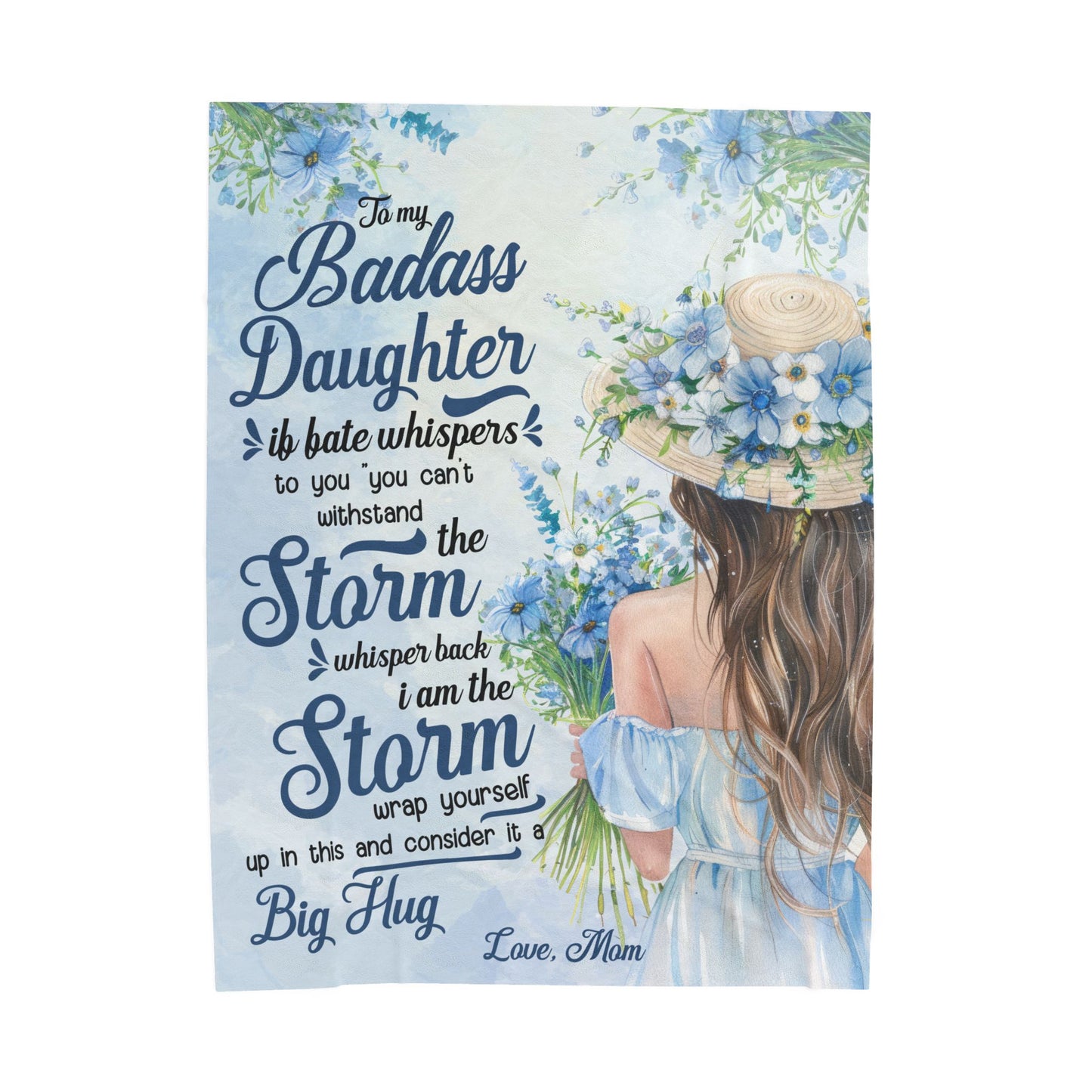 To My Badass Daughter Blanket Blanket