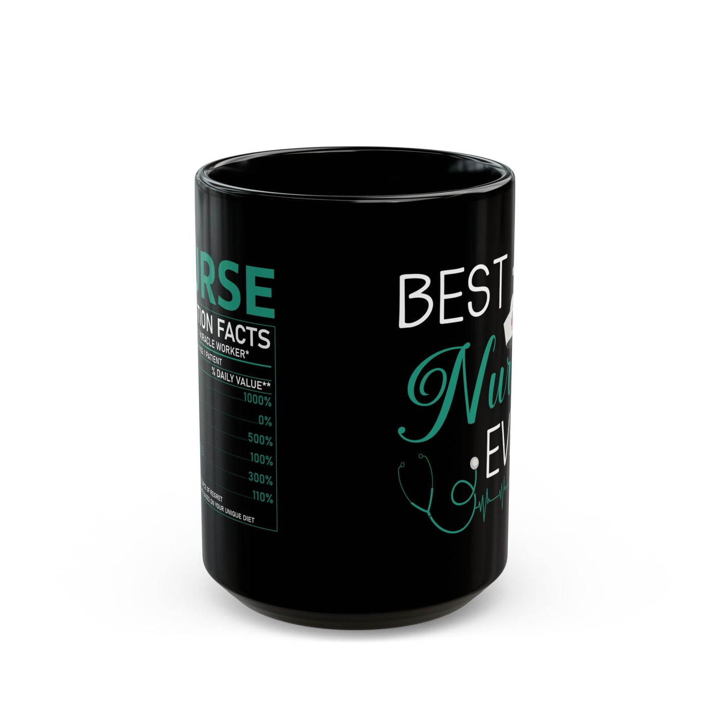 NURSE COMPASSION 1000% SLEEP 11oz & 15oz Black mug