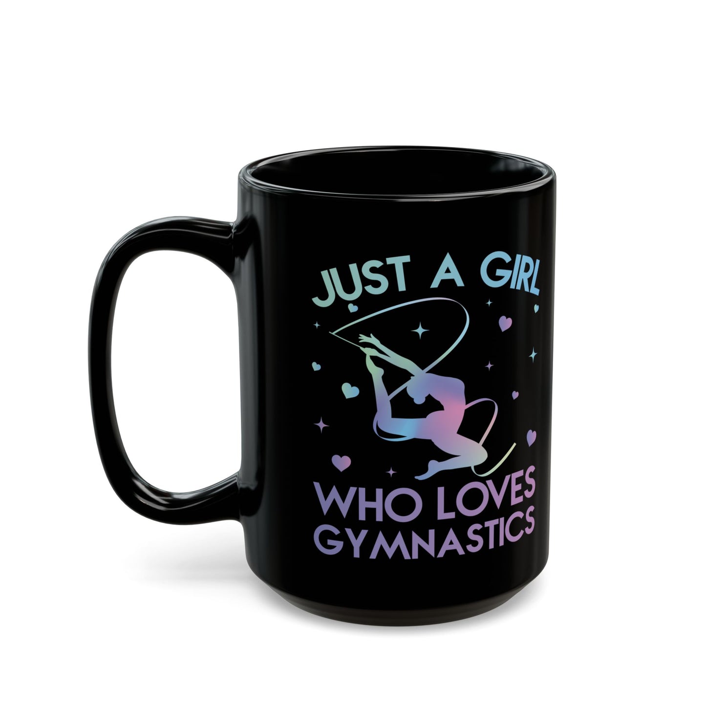 Just A Girl Who Loves Gymnastics Black Mug (11oz, 15oz)