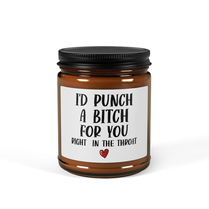 Funny Best Friend Gift Candle  Scented Soy Candle (Multi-Size, Amber Jar)