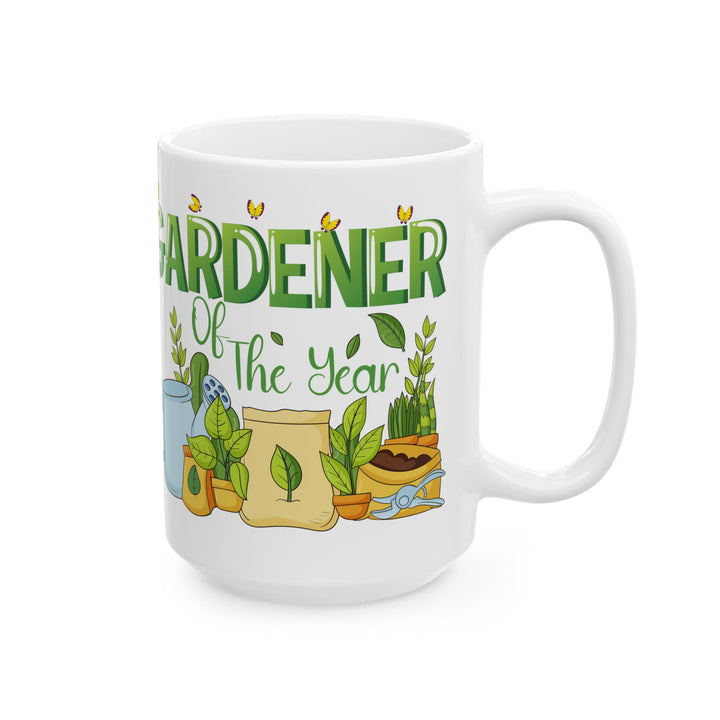 Give a Gift to a Garden Star – Gardener of the Year Mug White Ceramic Coffee Cup