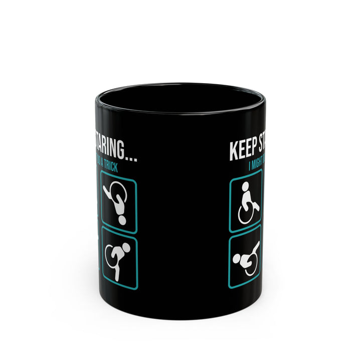 Funny Disability Awareness Mug – Black Ceramic Coffee Cup for Advocates, Friends, or Coworkers