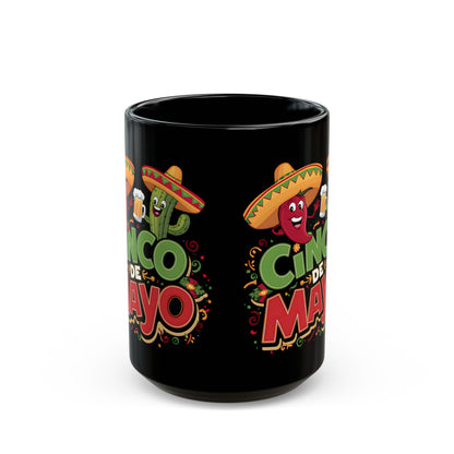 Cinco De Mayo Black Mug (11oz, 15oz)