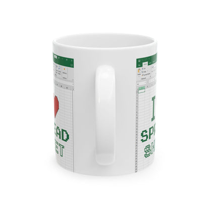 Funny Pixel Art Mug for Excel & Data Lovers Ceramic Mug, (11oz, 15oz)