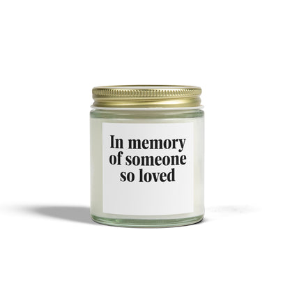 In memories of someone so love Scented Candles, Coconut Apricot Wax (4oz, 9oz)