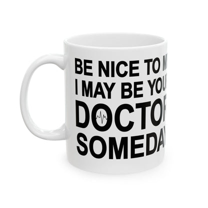 Funny Medical Student Coffee Cup – White Ceramic Gift for Future Doctors & Healthcare Workers