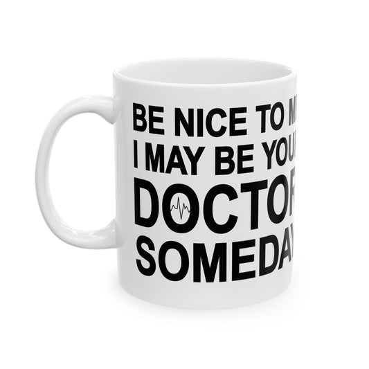 Funny Medical Student Coffee Cup – White Ceramic Gift for Future Doctors & Healthcare Workers