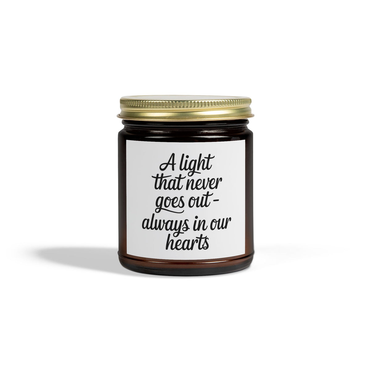 A Light That Never Goes Out Scented Candles, Coconut Apricot Wax (4oz, 9oz)
